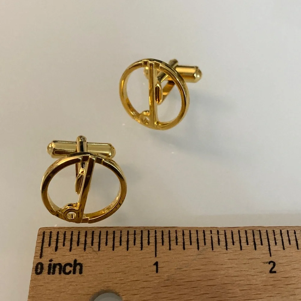Dunhill Gold Circular Toggle Cufflinks